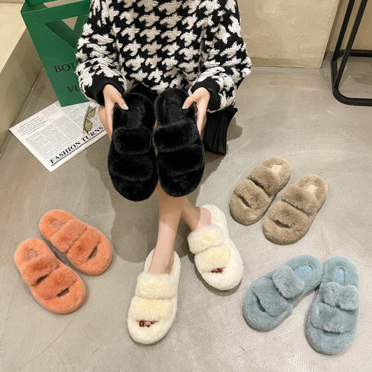 Slippers Women House Shoes Fluffy Bedroom Slippers
